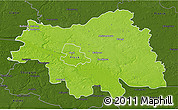 Physical 3D Map of Plock I, darken