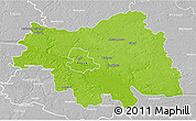 Physical 3D Map of Plock I, lighten, desaturated