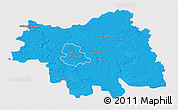 Political 3D Map of Plock I, cropped outside