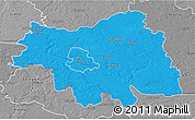 Political 3D Map of Plock I, desaturated