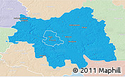 Political 3D Map of Plock I, lighten