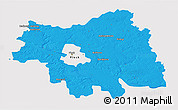 Political 3D Map of Plock I, single color outside