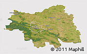 Satellite 3D Map of Plock I, cropped outside