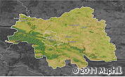 Satellite 3D Map of Plock I, darken, desaturated