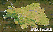 Satellite 3D Map of Plock I, darken