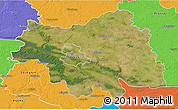 Satellite 3D Map of Plock I, political outside