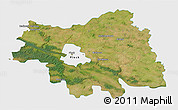 Satellite 3D Map of Plock I, single color outside