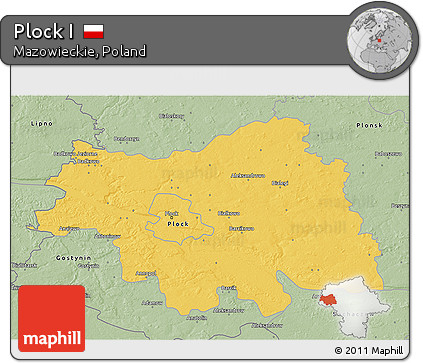 Savanna Style 3D Map of Plock I