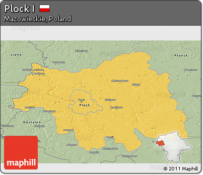 Savanna Style 3D Map of Plock I