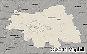Shaded Relief 3D Map of Plock I, darken, semi-desaturated