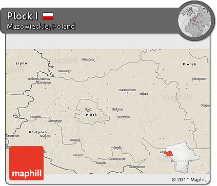 Shaded Relief 3D Map of Plock I