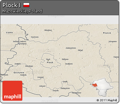 Shaded Relief 3D Map of Plock I