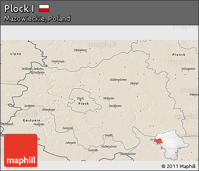 Shaded Relief 3D Map of Plock I