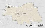 Shaded Relief 3D Map of Plock I, lighten, desaturated