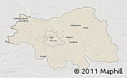 Shaded Relief 3D Map of Plock I, lighten, semi-desaturated