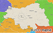 Shaded Relief 3D Map of Plock I, political outside