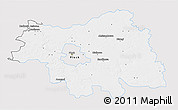 Silver Style 3D Map of Plock I, single color outside
