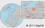 Gray Location Map of Plock I, within the entire country