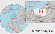Gray Location Map of Plock I, highlighted country, within the entire country