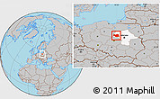 Gray Location Map of Plock I, highlighted parent region
