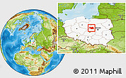 Physical Location Map of Plock I, highlighted country