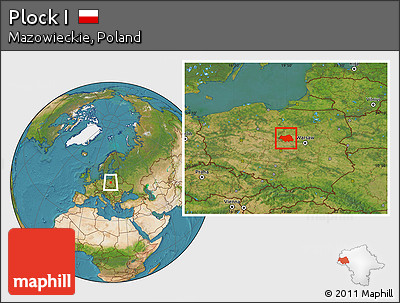 Satellite Location Map of Plock I