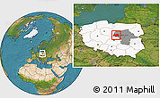 Satellite Location Map of Plock I, highlighted country, highlighted parent region