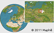 Satellite Location Map of Plock I, highlighted parent region, within the entire country