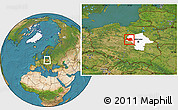 Satellite Location Map of Plock I, highlighted parent region