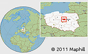 Savanna Style Location Map of Plock I, highlighted country