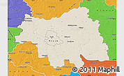 Shaded Relief Map of Plock I, political outside