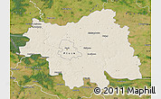 Shaded Relief Map of Plock I, satellite outside