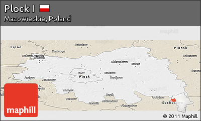 Classic Style Panoramic Map of Plock I