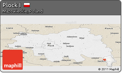 Classic Style Panoramic Map of Plock I