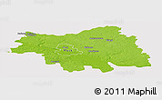 Physical Panoramic Map of Plock I, cropped outside