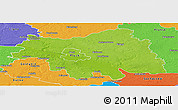 Physical Panoramic Map of Plock I, political outside