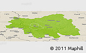 Physical Panoramic Map of Plock I, shaded relief outside