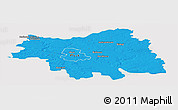 Political Panoramic Map of Plock I, cropped outside