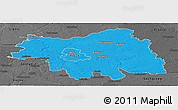 Political Panoramic Map of Plock I, darken, desaturated