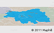 Political Panoramic Map of Plock I, lighten, semi-desaturated