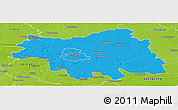 Political Panoramic Map of Plock I, physical outside