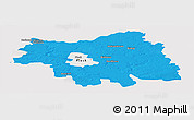 Political Panoramic Map of Plock I, single color outside