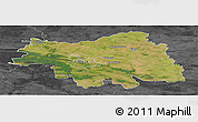 Satellite Panoramic Map of Plock I, darken, desaturated