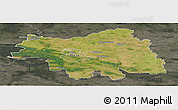 Satellite Panoramic Map of Plock I, darken, semi-desaturated