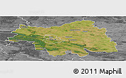 Satellite Panoramic Map of Plock I, desaturated