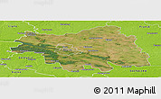 Satellite Panoramic Map of Plock I, physical outside