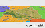 Satellite Panoramic Map of Plock I, political outside