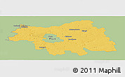 Savanna Style Panoramic Map of Plock I, single color outside