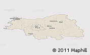 Shaded Relief Panoramic Map of Plock I, cropped outside