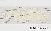 Shaded Relief Panoramic Map of Plock I, semi-desaturated